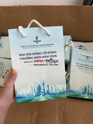 In túi giấy quà tặng sự kiện Đại hội đồng cổ đông thường niên công ty lọc hóa dầu - INKTS3788