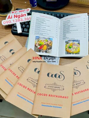 Làm menu nhà hàng châu Á tiếng Đức, hàng gửi đi Đức từ TPHCM - INKTS694