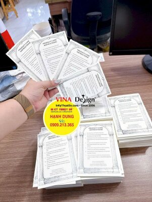 Thiết kế in ấn tờ HDSD sản phẩm quần áo cao cấp song ngữ Việt Anh - INKTS3796
