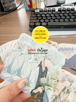 In card bo góc theo yêu cầu hình nhân vật Manga Manhwa Love and Deepspace - INKTS3815