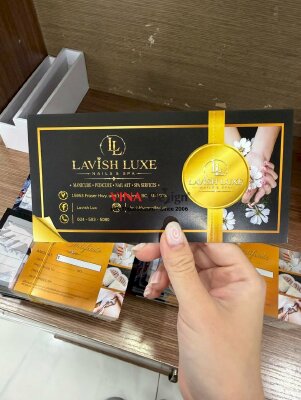 In phiếu Nails Gift Certificates Available, name card tích điểm Point card, hàng gửi đi Canada từ TPHCM - INKTS3832