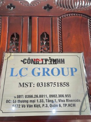 Làm bảng tên công ty, in UV inox bóng gương, vạt lá hẹ 4 cạnh - INKTS2899