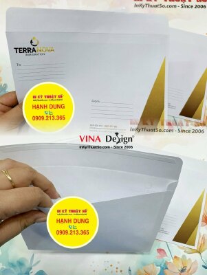 In bao thư công ty bất động sản khổ 16 x 23 cm, in bìa thư A5 - INKTS1520