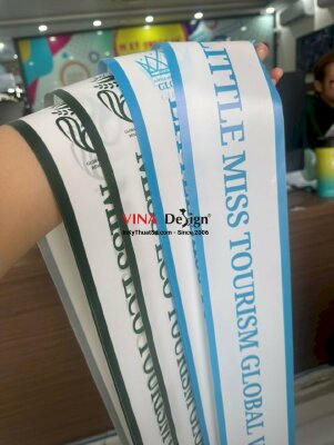 In Sash hoa hậu Du Lịch Sinh Thái Toàn Cầu Miss Eco Tourism Global - INKTS1227