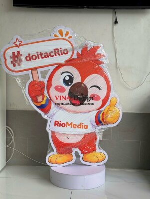 In standee mô hình linh vật thương hiệu Brand Mascot cao 130cm - INKTS3836