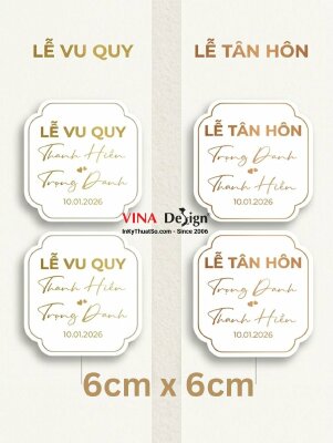Tem dâu rể dán chai nước suối bàn gia tiên, tem decal sữa cán mờ, bế theo viền - INKTS3847