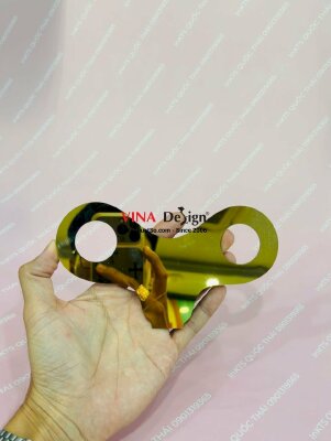 Cắt inox bóng màu vàng KHÔNG IN làm mô hình chìa khóa vàng bóng - INKTS3880
