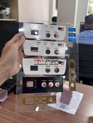 In giấy nhựa trong, tấm support trong làm mặt nạ nhựa máy móc, in UV ngược, lót trắng theo file in - INKTS3866