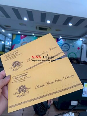 In phong bì thư Thành Kính Cúng Dường cho nhà Chùa - INKTS3867