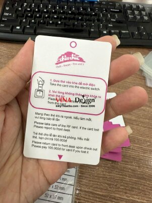 In PP đế giấy thông tin sử dụng, dán thẻ mở điện, công tắc thẻ từ khách sạn - INKTS3872