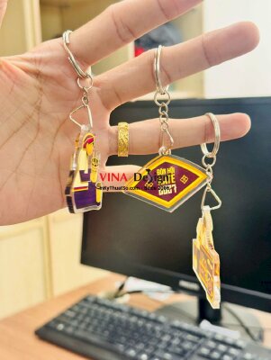 Làm móc khoá Mica in UV 2 mặt làm quà tặng lưu niệm mừng lễ Katé - INKTS3894