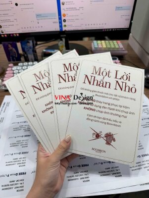 In thông báo một lời nhắn nhỏ đến khách hàng tiệm bánh, bakehouse, in giấy mỹ thuật econo - INKTS3911