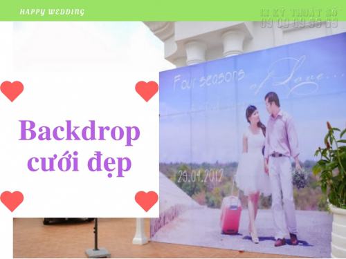 In backdrop cưới giá rẻ với chất liệu gì?