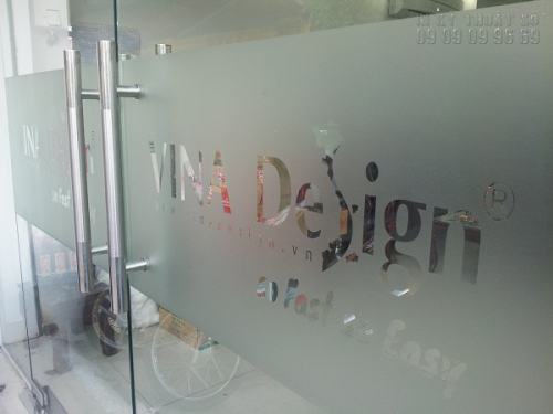 In decal mờ dán kính