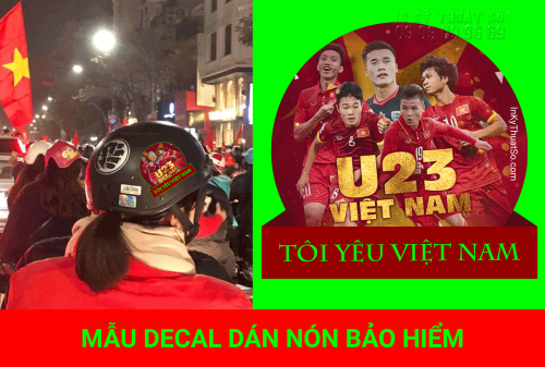 Dán decal và Sticker miễn phí ủng hộ U23 Việt Nam nào các bạn!!!