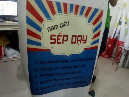 In tranh treo tường - In tranh canvas treo trang trí văn phòng tại TPHCM - In tranh treo tường 5 điều sếp dạy
