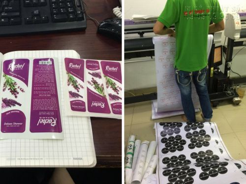 In tem nhãn nước rửa chén, tem nhãn hóa mỹ phẩm