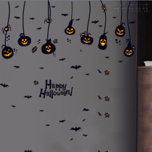 In decal trang trí Halloween đơn giản - In decal trang trí mọi số lượng