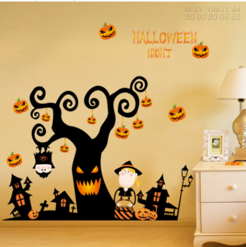 In decal trang trí Halloween tại nhà - Nhận in decal trang trí lẻ