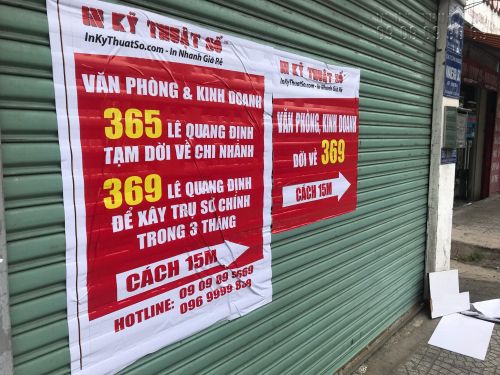 InKyThuatSo dời nhóm kinh doanh & văn phòng trụ sở chính 365 sang Phân Xưởng Chi nhánh 369 cách đó 15m để xây dựng trụ sở trong 3 tháng
