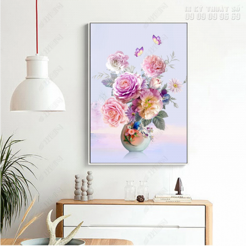 Xưởng in tranh canvas hoa mẫu đơn