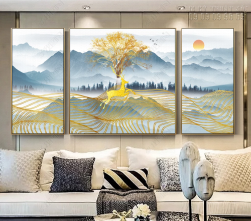 Xưởng in tranh canvas hươu