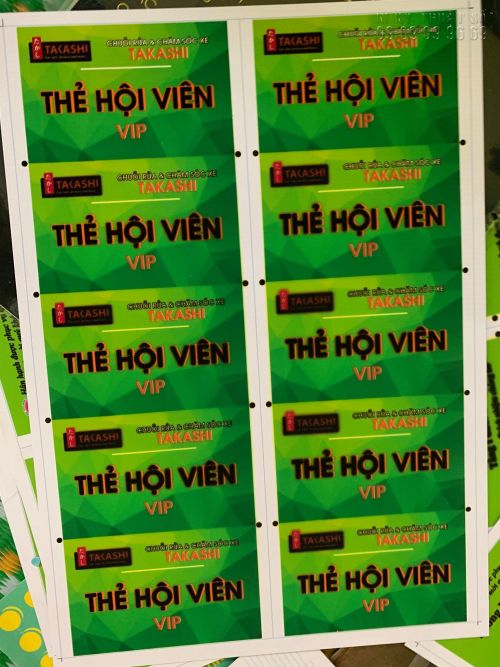 In thẻ nhựa hội viên
