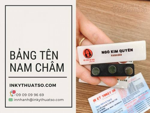 Báo giá làm bảng tên, thẻ tên, biển tên nam châm in logo công ty, nhãn hàng, thương hiệu