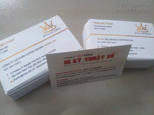 In name card giá rẻ số lượng lớn bằng công nghệ in offset