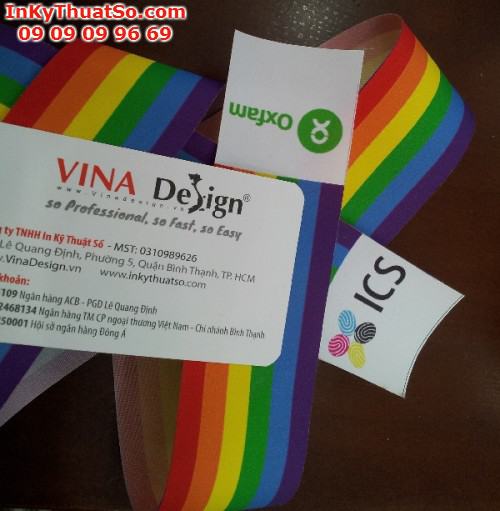 In silk dải màu cờ cầu vồng cho sự kiện Viet Pride 2014 tại Sài Gòn tổ chức bởi trung tâm ICS và Oxfam