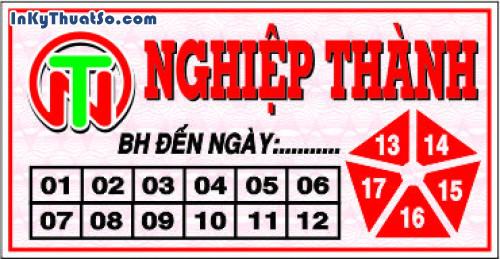 In tem bảo hành cho Nghiệp Thành inkythuatso.com
