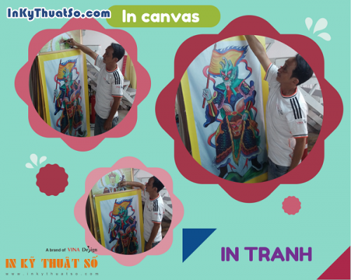 In tranh khổ lớn chất liệu canvas cho nhà Chùa