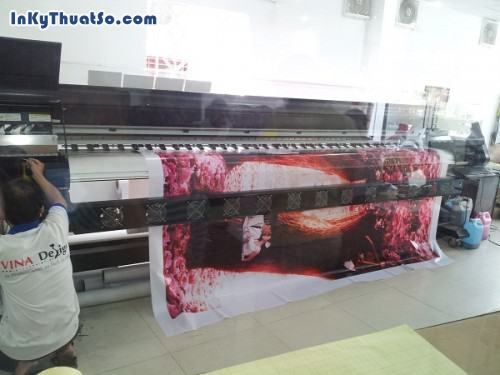 In tranh khổ lớn làm phông nền đám cưới