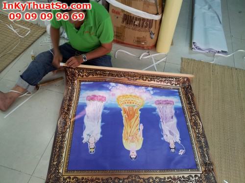 In tranh canvas hình tôn giáo cho thờ tự thực hiện in ấn tại Công ty In Kỹ Thuật Số - Digital Printing 