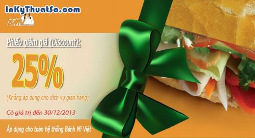 In voucher bánh mì việt