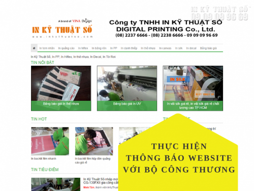 InKyThuatSo.com đã thông báo website thương mại điện tử trên online.gov.vn của Bộ Công Thương