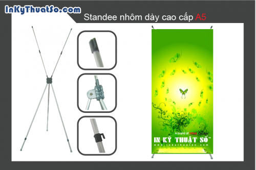Standee xám A5 : thay đổi kích thước