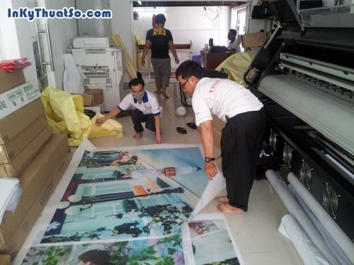 Trang trí cửa hàng chụp ảnh cưới với in Backlit film xuyên sáng