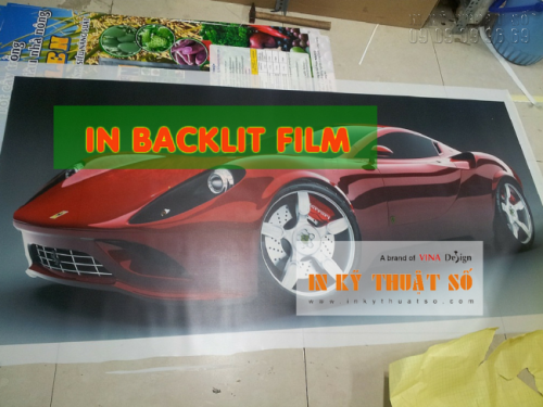 In backlit film hộp đèn trang trí showroom điện thoại tại Công ty TNHH In Kỹ Thuật Số - Digital Printing
