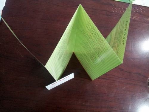 Tờ rơi được in ấn và gia công tại In Kỹ Thuật Số, với gia công cấn 3 đường tạo nếp gấp dứt khoát