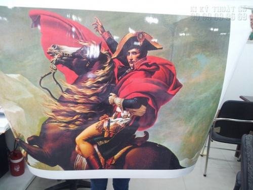 Tranh sơn dầu in canvas Napoleon vượt dãy Alps Tranh sơn dầu in canvas Napoleon vượt dãy Alps