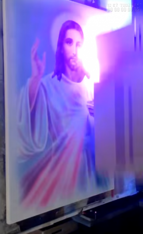 Máy in UV phẳng in tranh Công giáo
