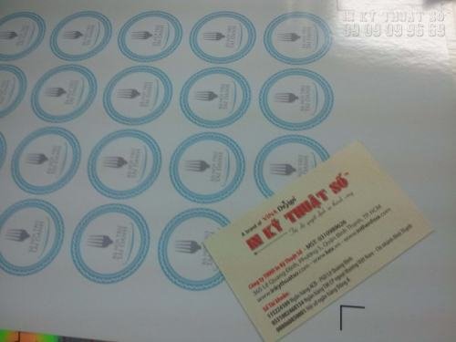In tem decal giấy dán sản phẩm hình tròn, thiết kế, in ấn đẹp tại Công ty TNHH In Kỹ Thuật Số