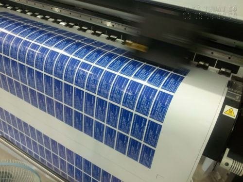 Trực tiếp in tem decal nhựa bằng máy in nhập khẩu từ Nhật Bản cho bản in tuyệ đẹp và ấn tượng