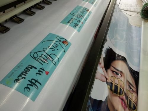 In banner Kpop - in banner cầm tay Kpop - in hiflex mực dầu ngoài trời, banner cầm tay không thấm nước