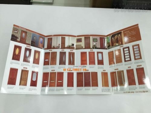 In brochure gấp bốn - in brochure gấp 4 - in brochure cửa gỗ nội thất