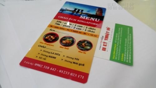 In thẻ nhựa khổ A4 gấp 3 làm menu cầm tay tại In Kỹ Thuật Số In thẻ nhựa khổ A4 gấp 3 làm menu cầm tay tại In Kỹ Thuật Số