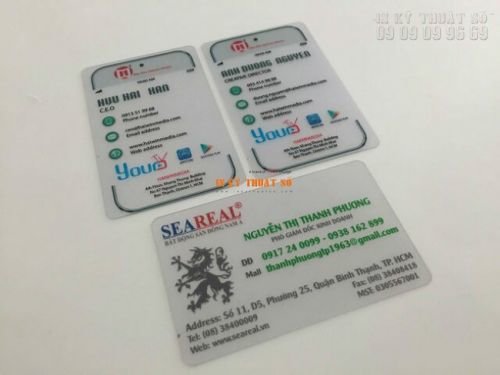 In name card bằng nhựa tại Bình Thạnh