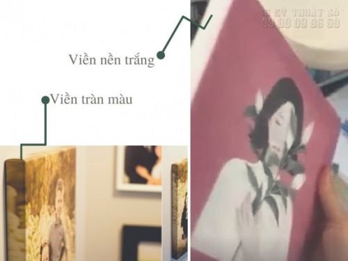 Viền của in tranh canvas làm tranh treo tường Viền của in tranh canvas làm tranh treo tường