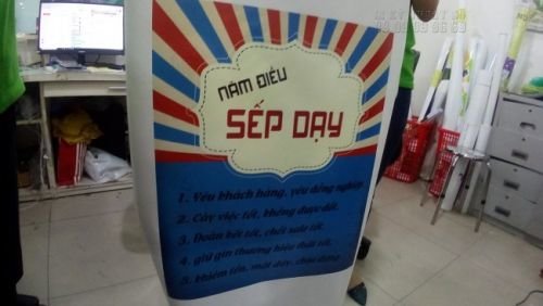 In tranh trang trí văn phòng 5 Điều Sếp Dạy - in tranh canvas mực nước trong nhà tại In Kỹ Thuật Số